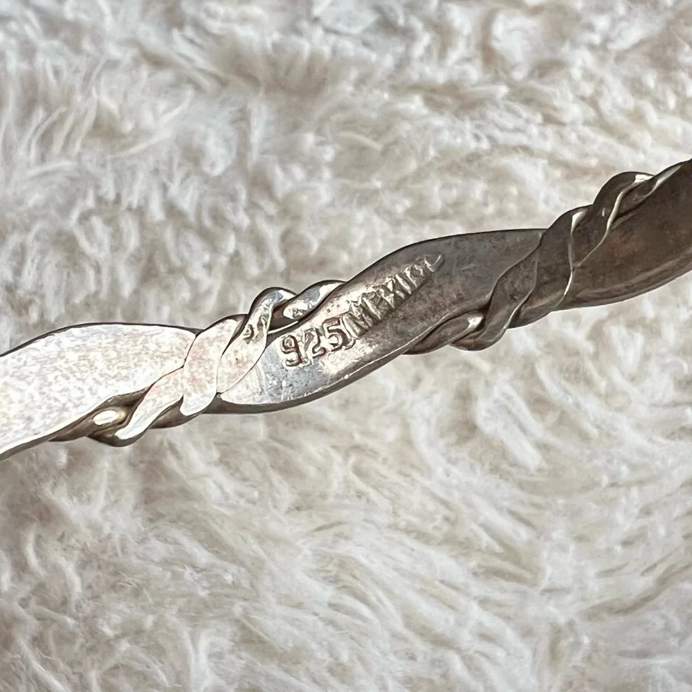 Vtg Sterling Silver Bangle Bracelet - Picture 3 of 4